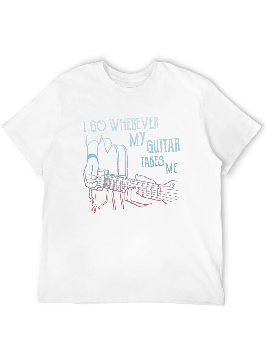 Guitar Takes Me Graphic T-Shirt - Music Lover Tee