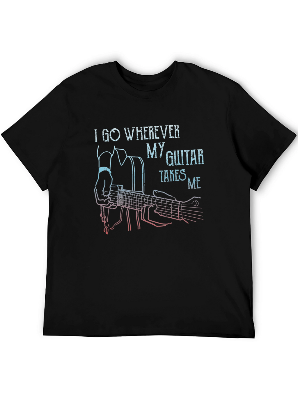 Guitar Takes Me Graphic T-Shirt - Music Lover Tee