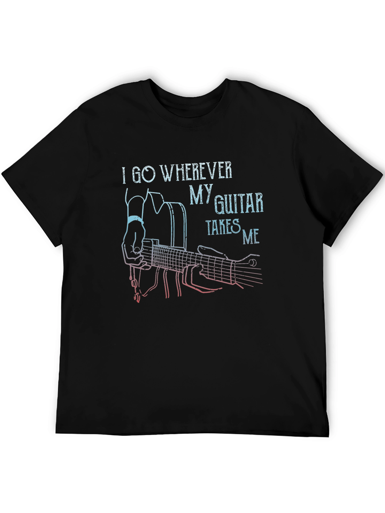 Guitar Takes Me Graphic T-Shirt - Music Lover Tee