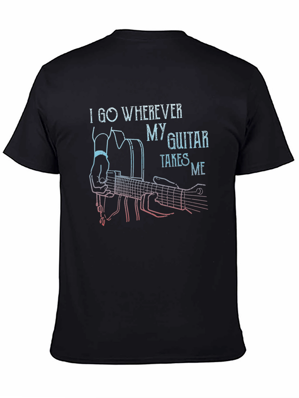 Guitar Takes Me Graphic T-Shirt - Music Lover Tee
