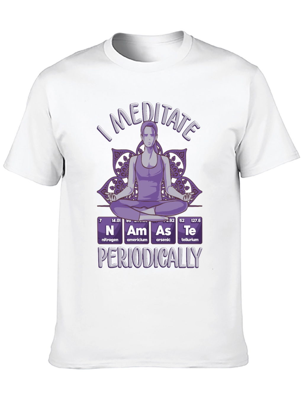 I Meditate Periodically T-Shirt - Black Funny Yoga Tee