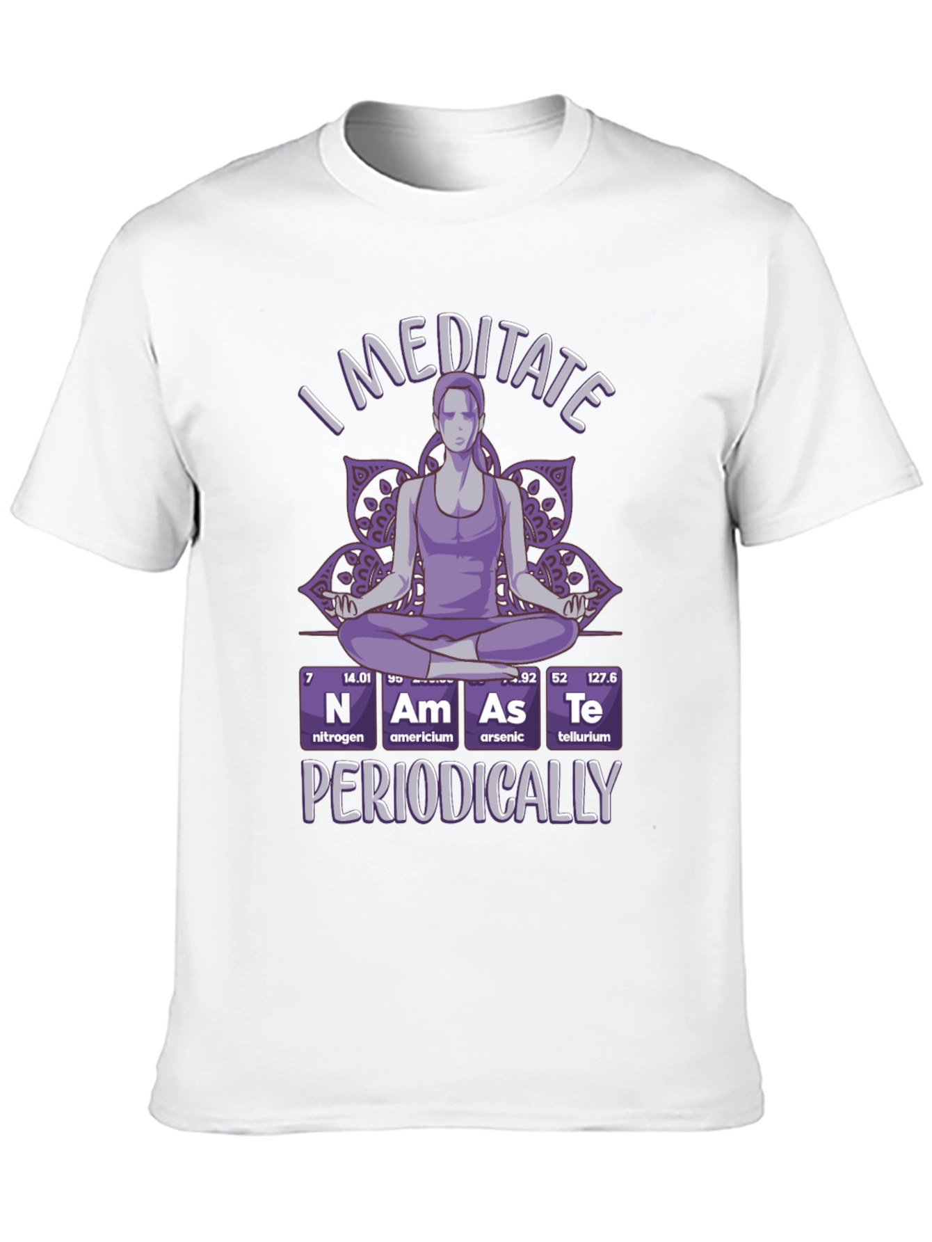 I Meditate Periodically T-Shirt - Black Funny Yoga Tee