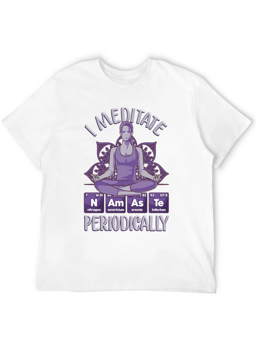I Meditate Periodically T-Shirt - Black Funny Yoga Tee