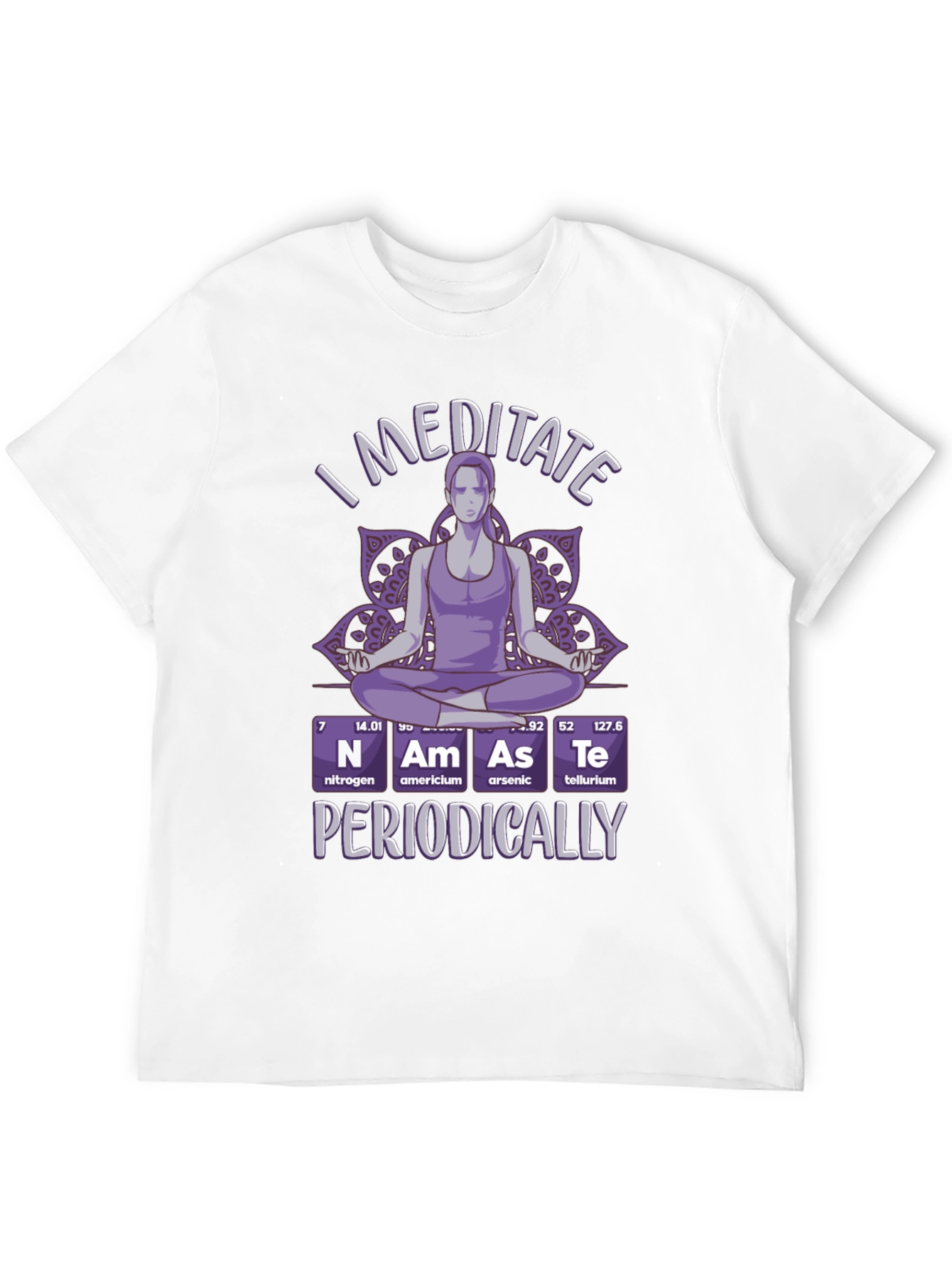 I Meditate Periodically T-Shirt - Black Funny Yoga Tee