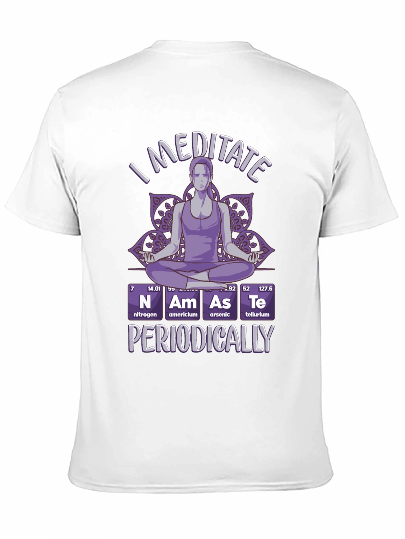 I Meditate Periodically T-Shirt - Black Funny Yoga Tee