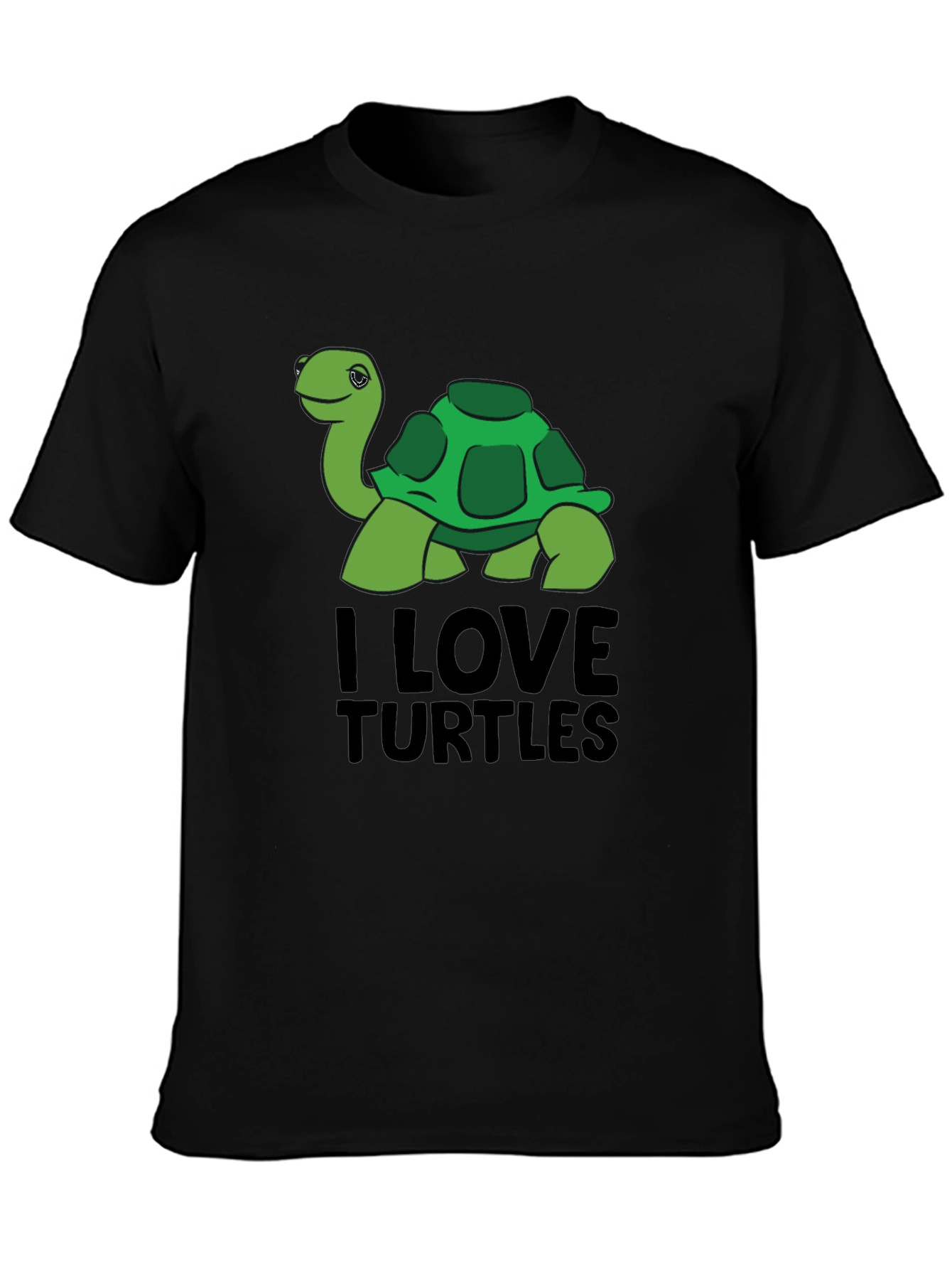 I Love Turtles Graphic Tee - Soft Cotton Casual T-Shirt