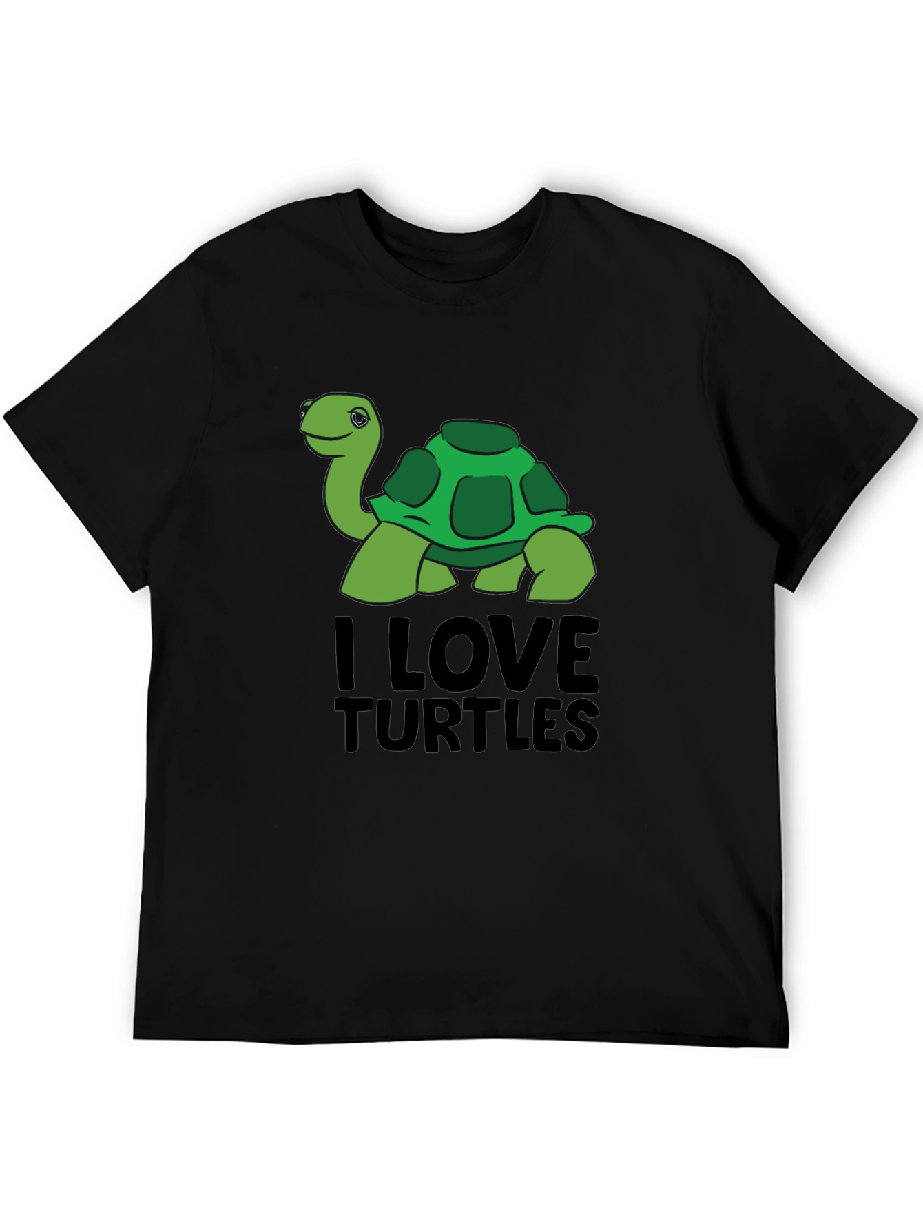 I Love Turtles Graphic Tee - Soft Cotton Casual T-Shirt