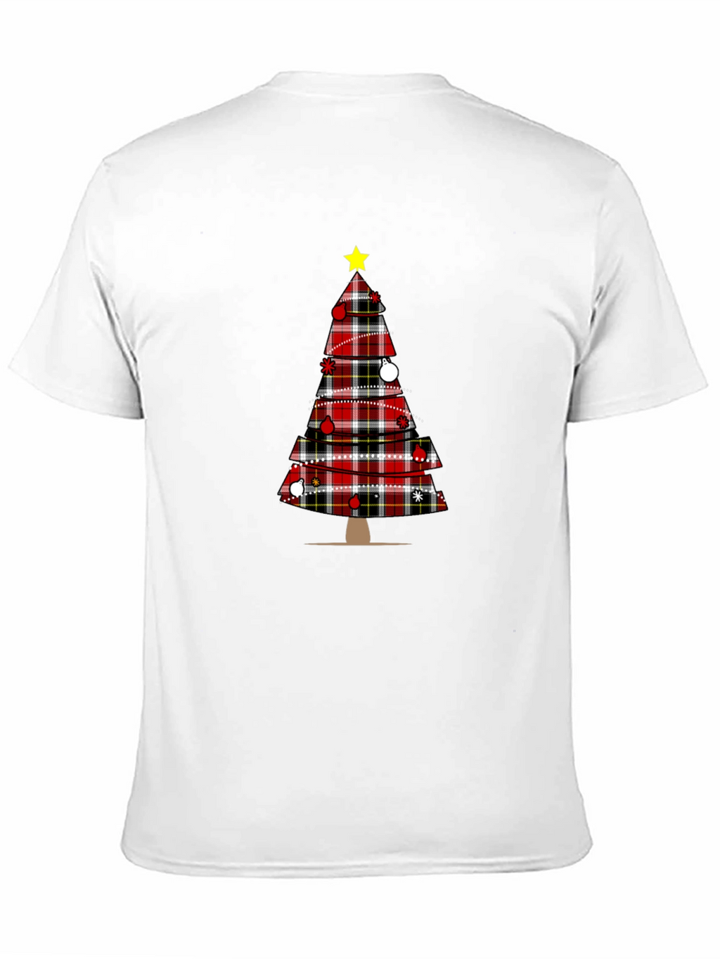 Festive Plaid Christmas Tree Graphic Tee