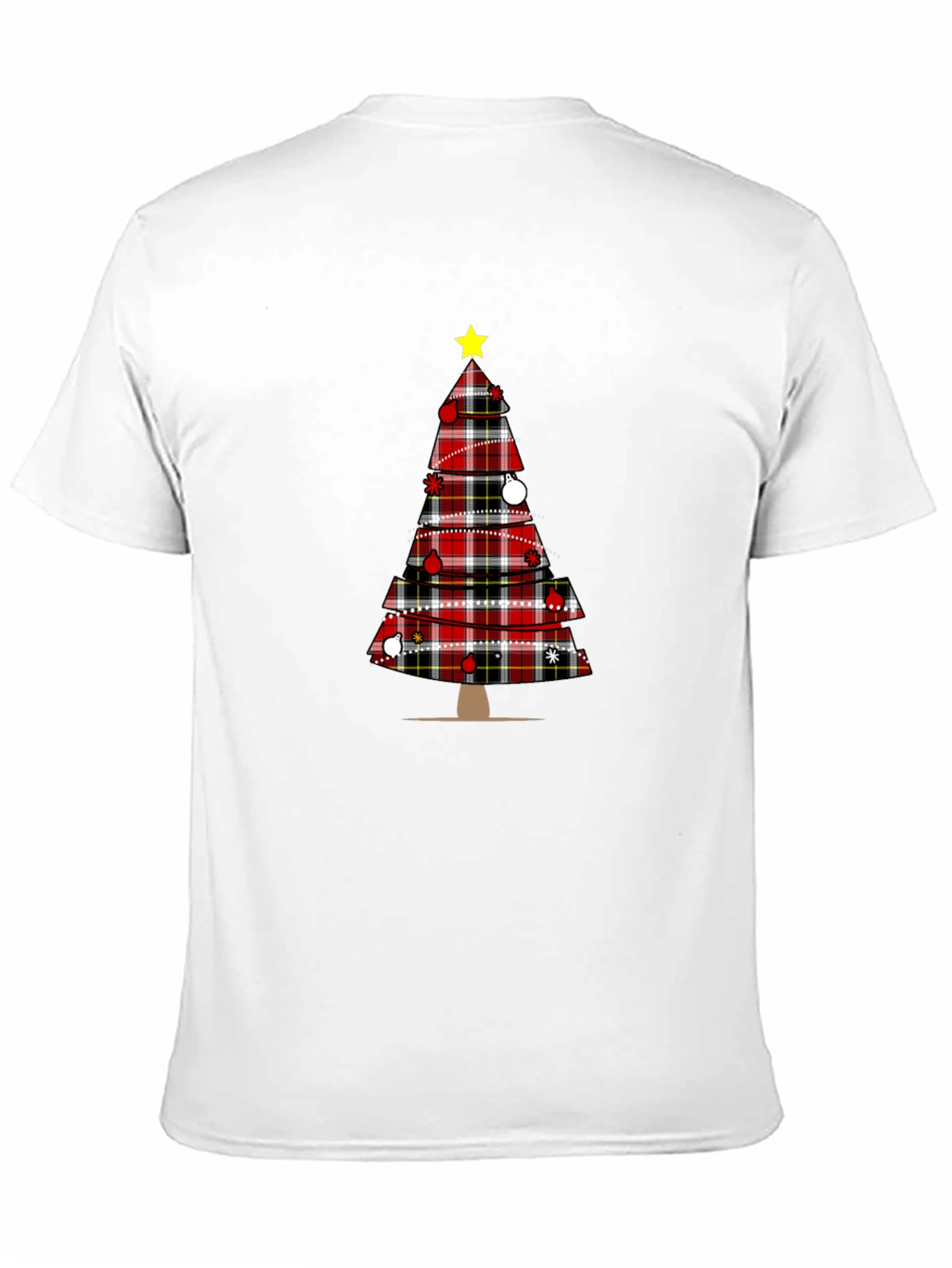 Festive Plaid Christmas Tree Graphic Tee