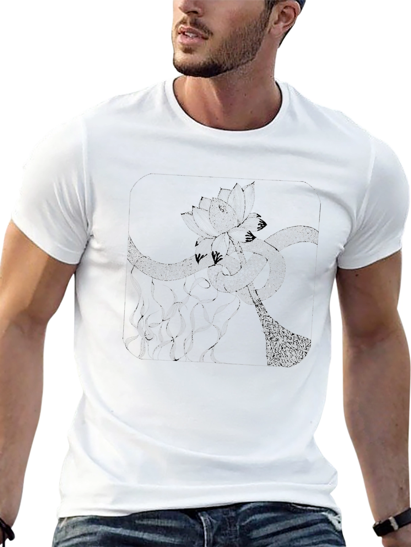 Abstract Floral T-Shirt - Modern Graphic Tee