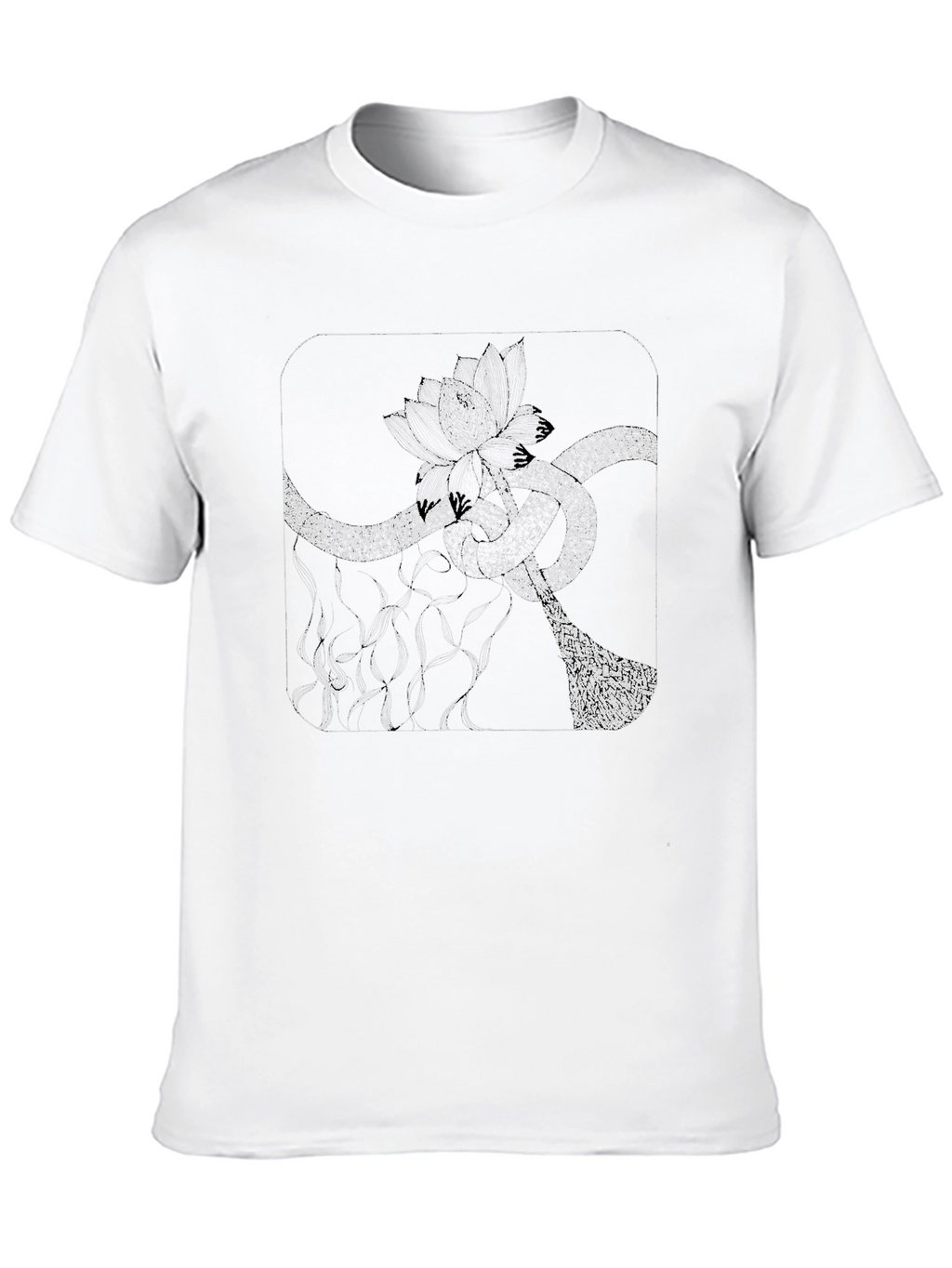 Abstract Floral T-Shirt - Modern Graphic Tee