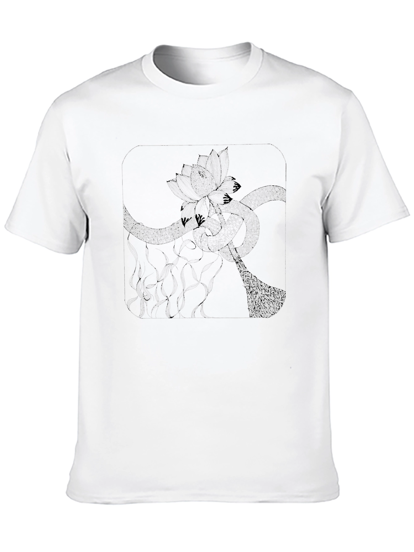 Abstract Floral T-Shirt - Modern Graphic Tee