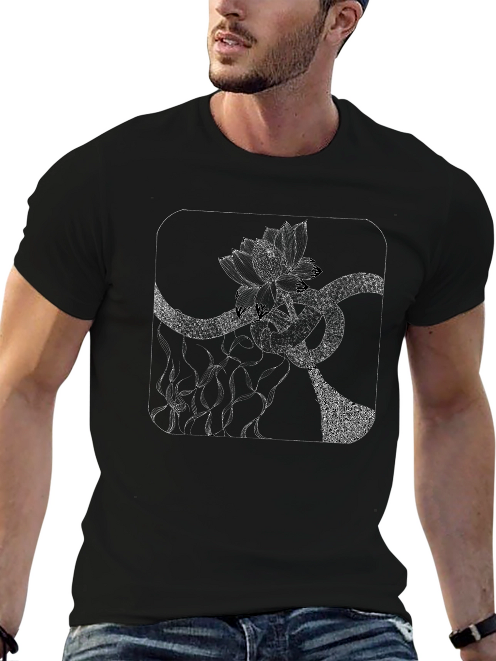Abstract Floral T-Shirt - Modern Graphic Tee