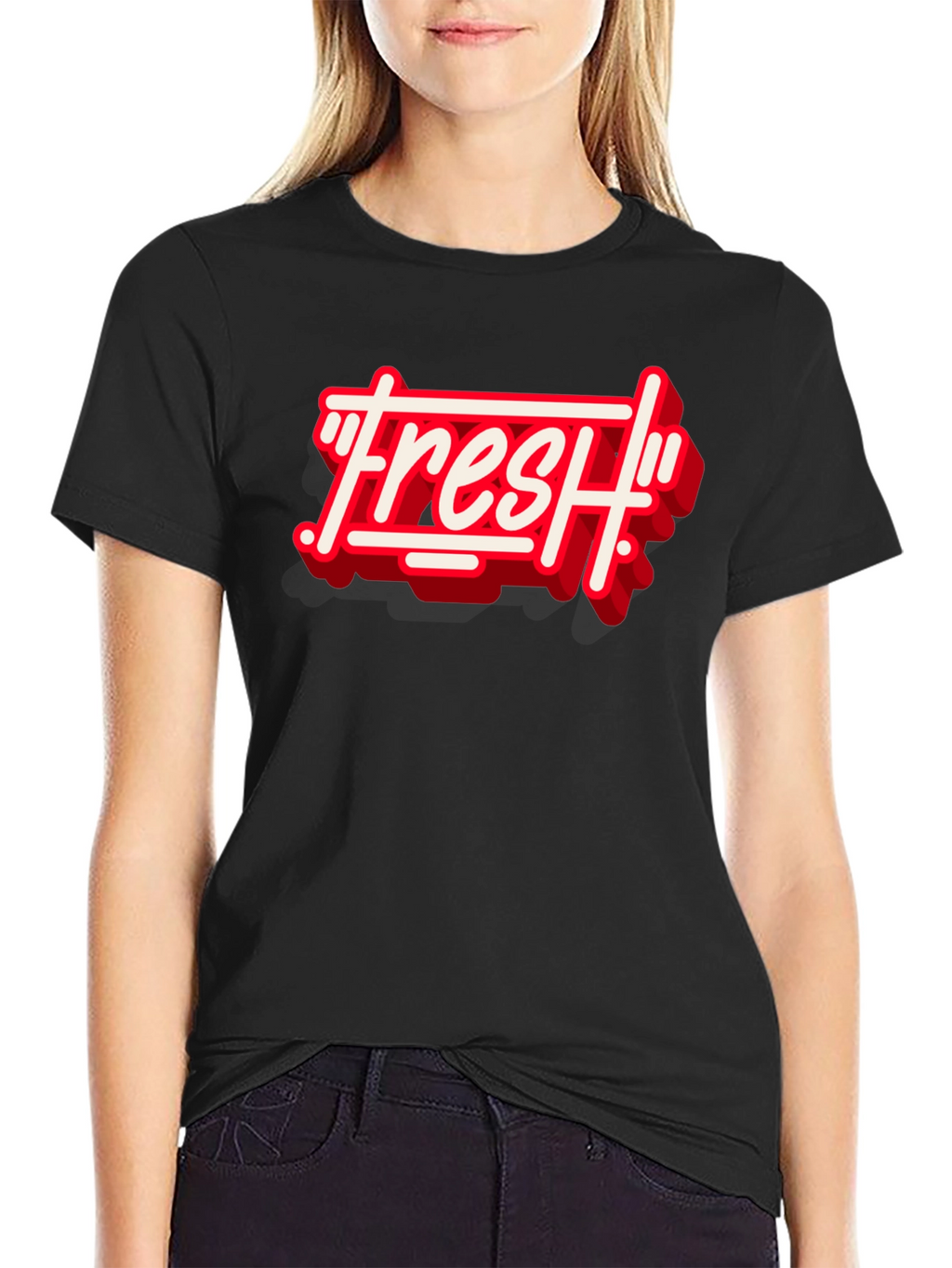Fresh Graphic Print Crew Neck T-Shirt