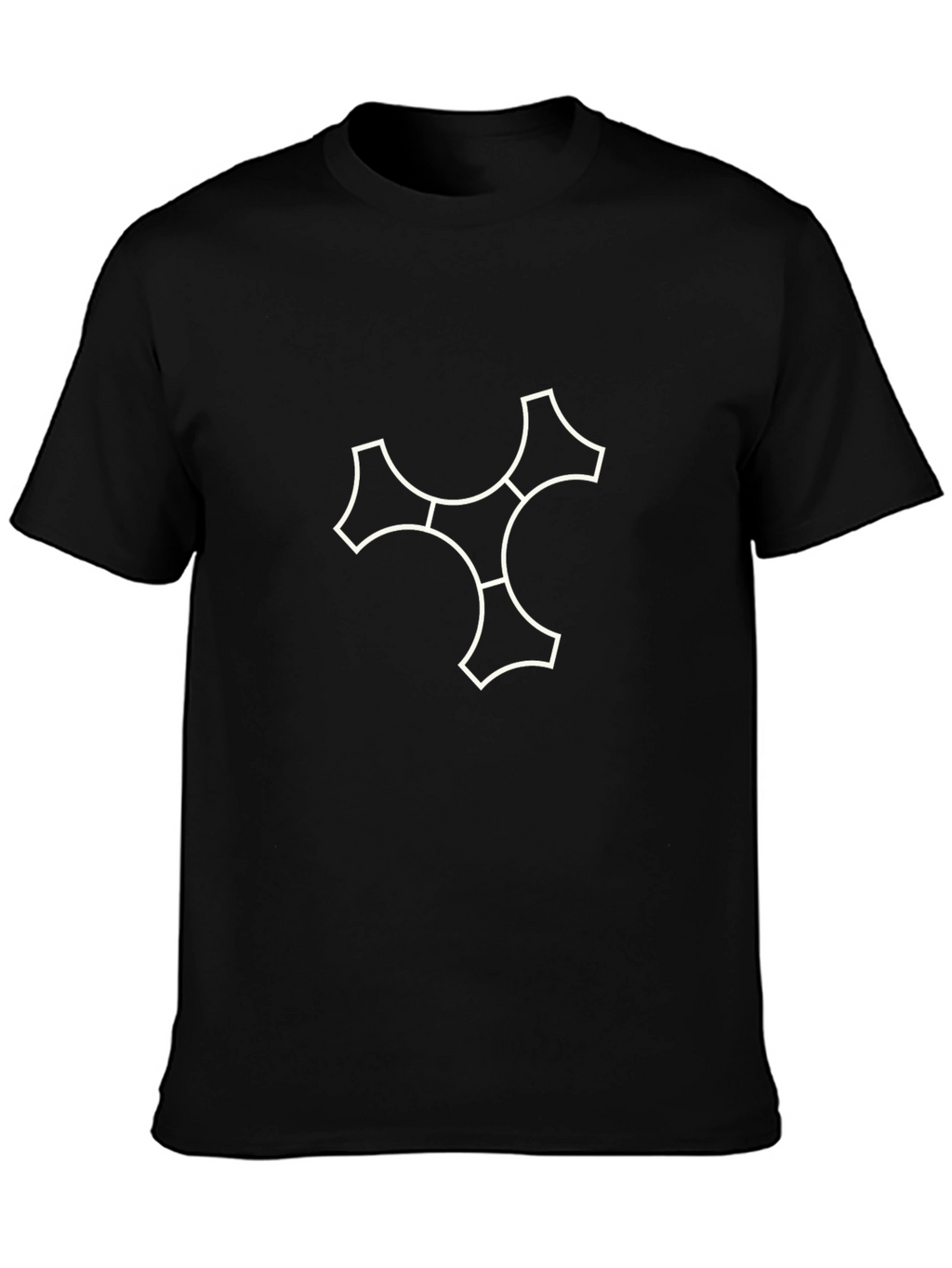Modern Graphic Print T-Shirt - Black