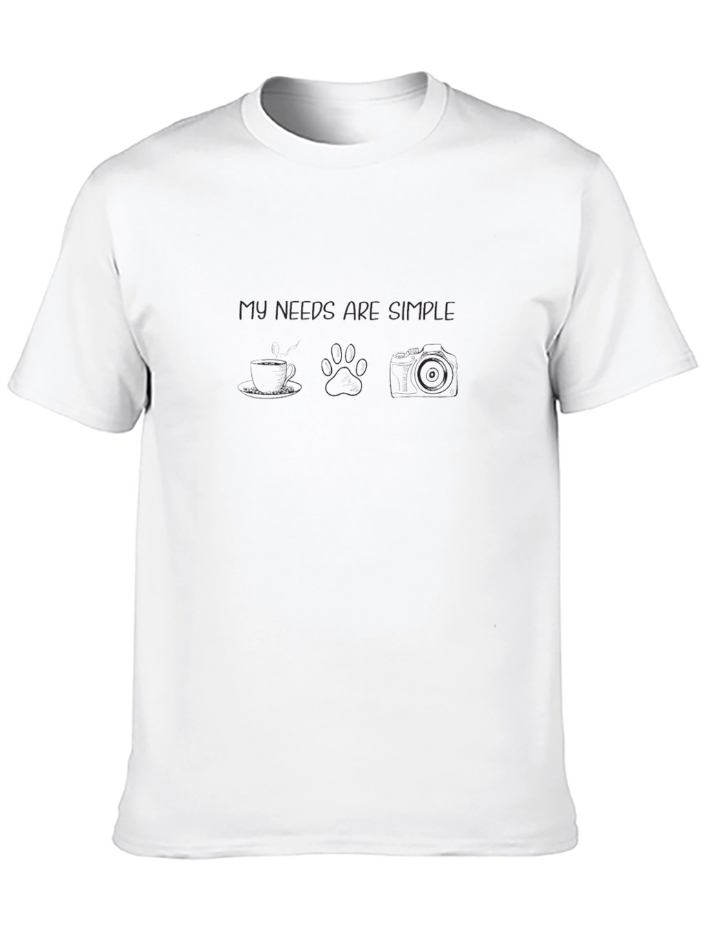 Simple Needs Graphic T-Shirt - Black