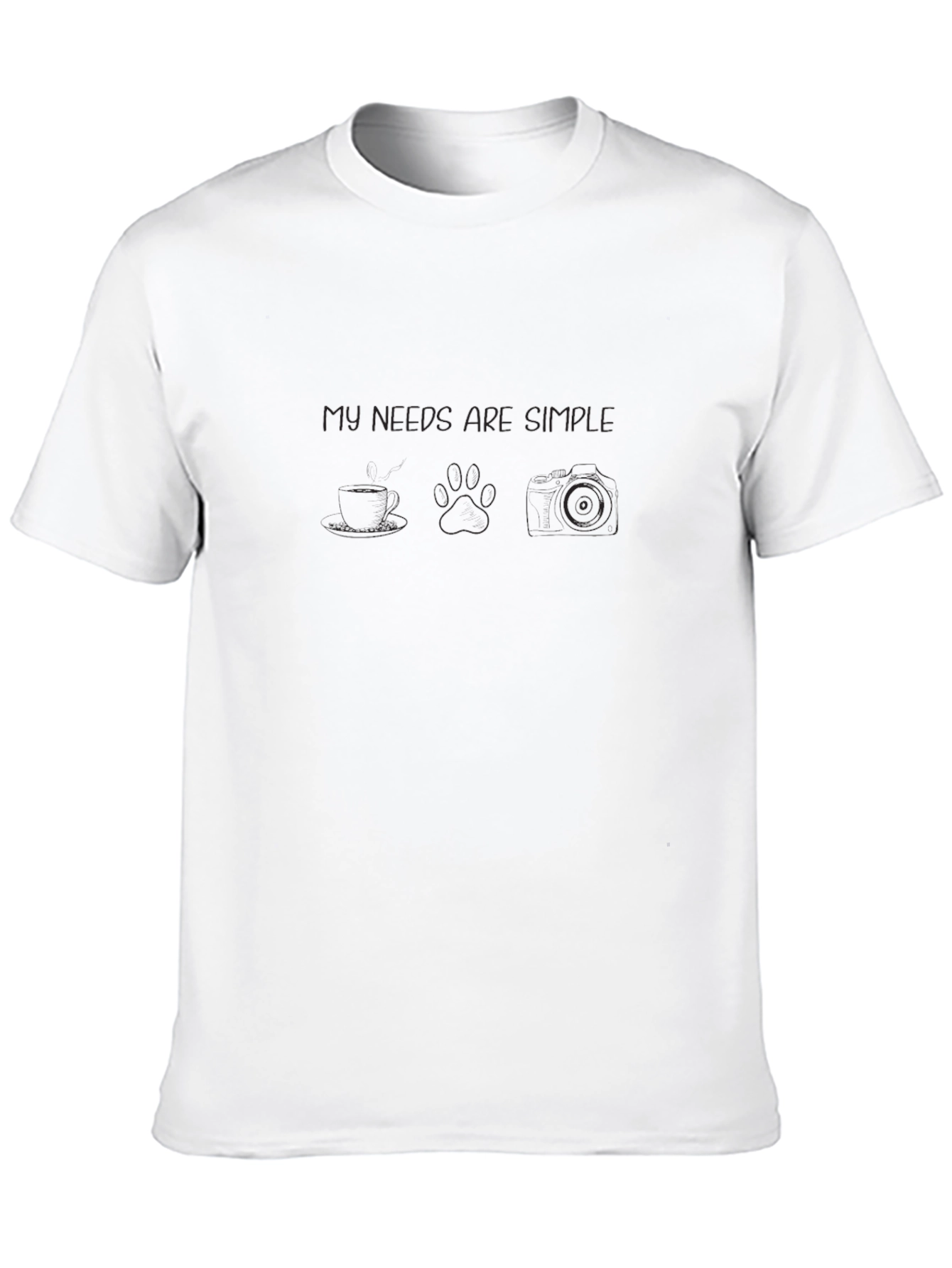 Simple Needs Graphic T-Shirt - Black