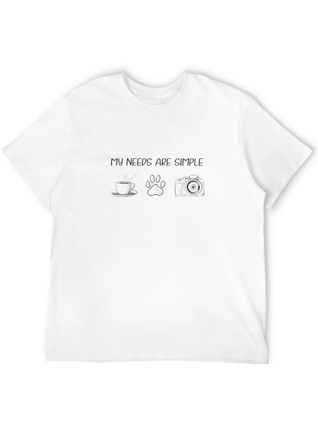 Simple Needs Graphic T-Shirt - Black