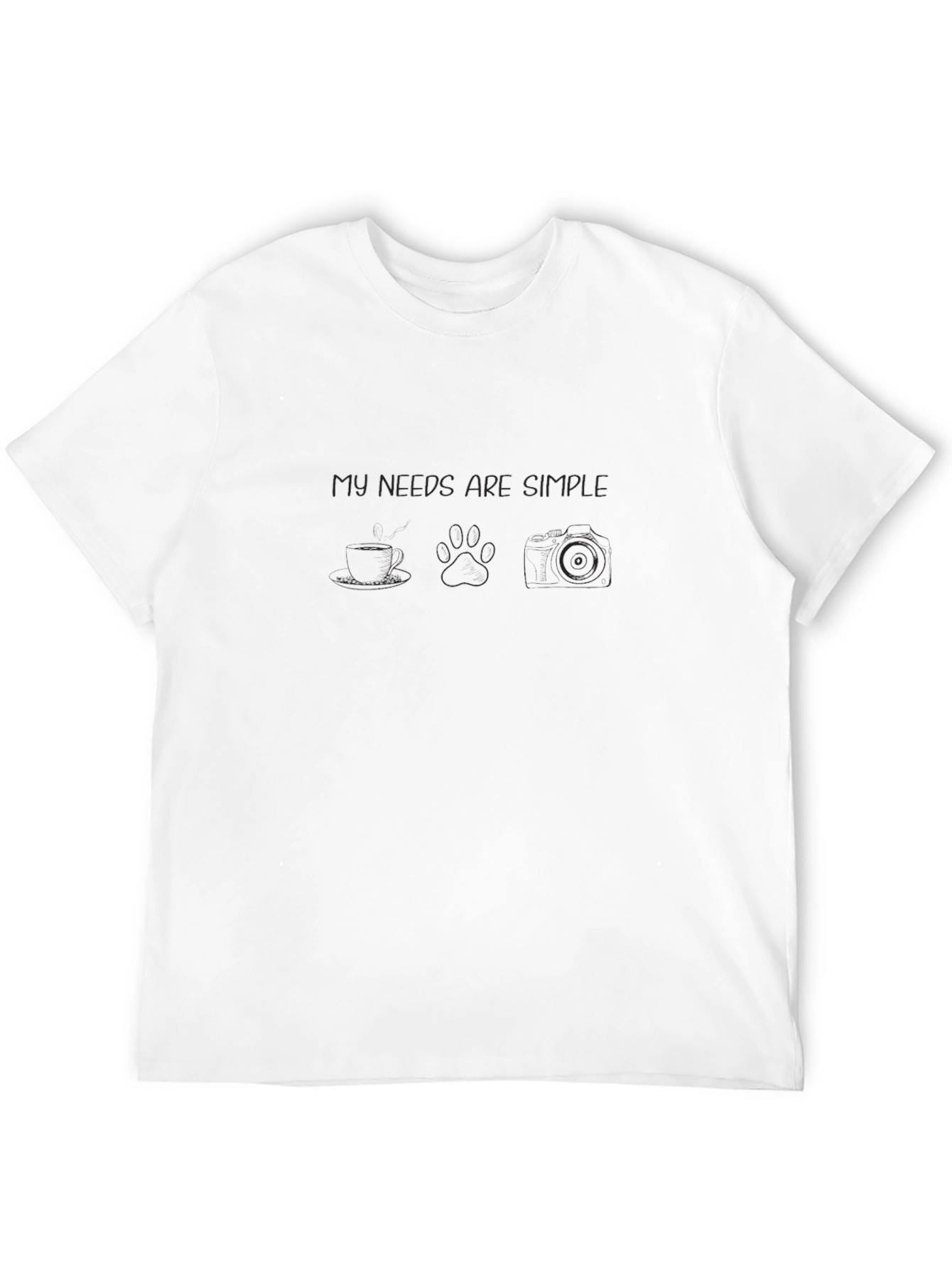 Simple Needs Graphic T-Shirt - Black