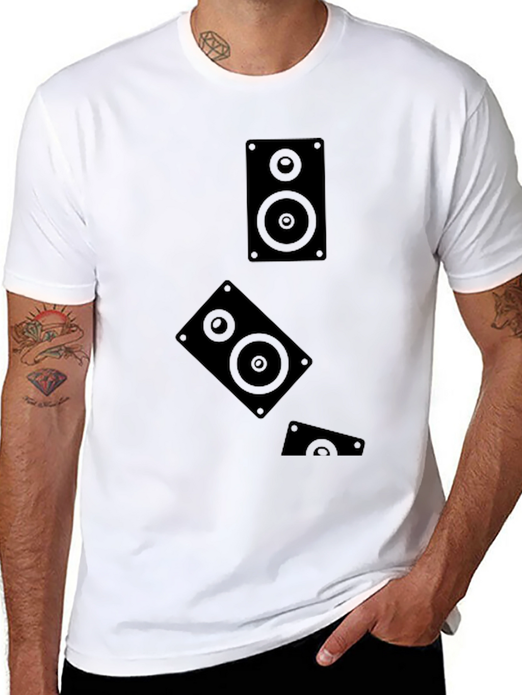 Speaker Graphic Black T-Shirt