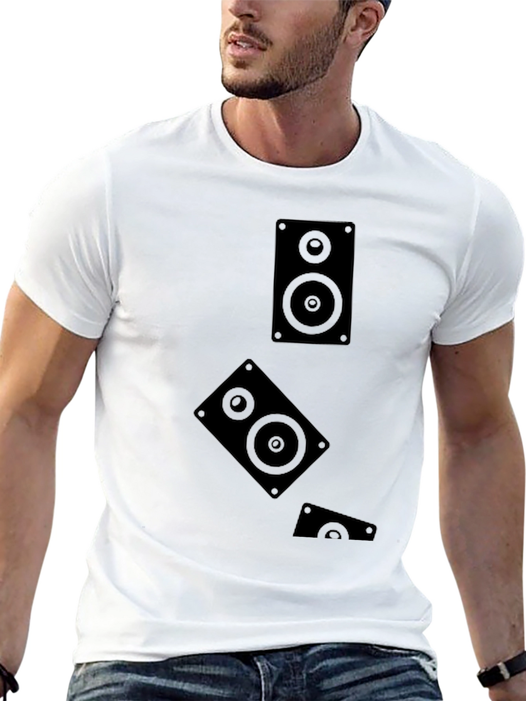 Speaker Graphic Black T-Shirt