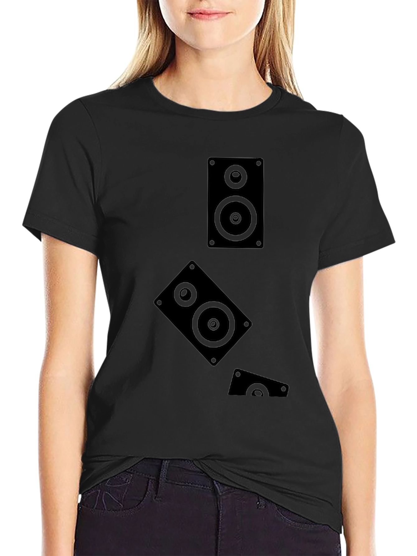 Speaker Graphic Black T-Shirt