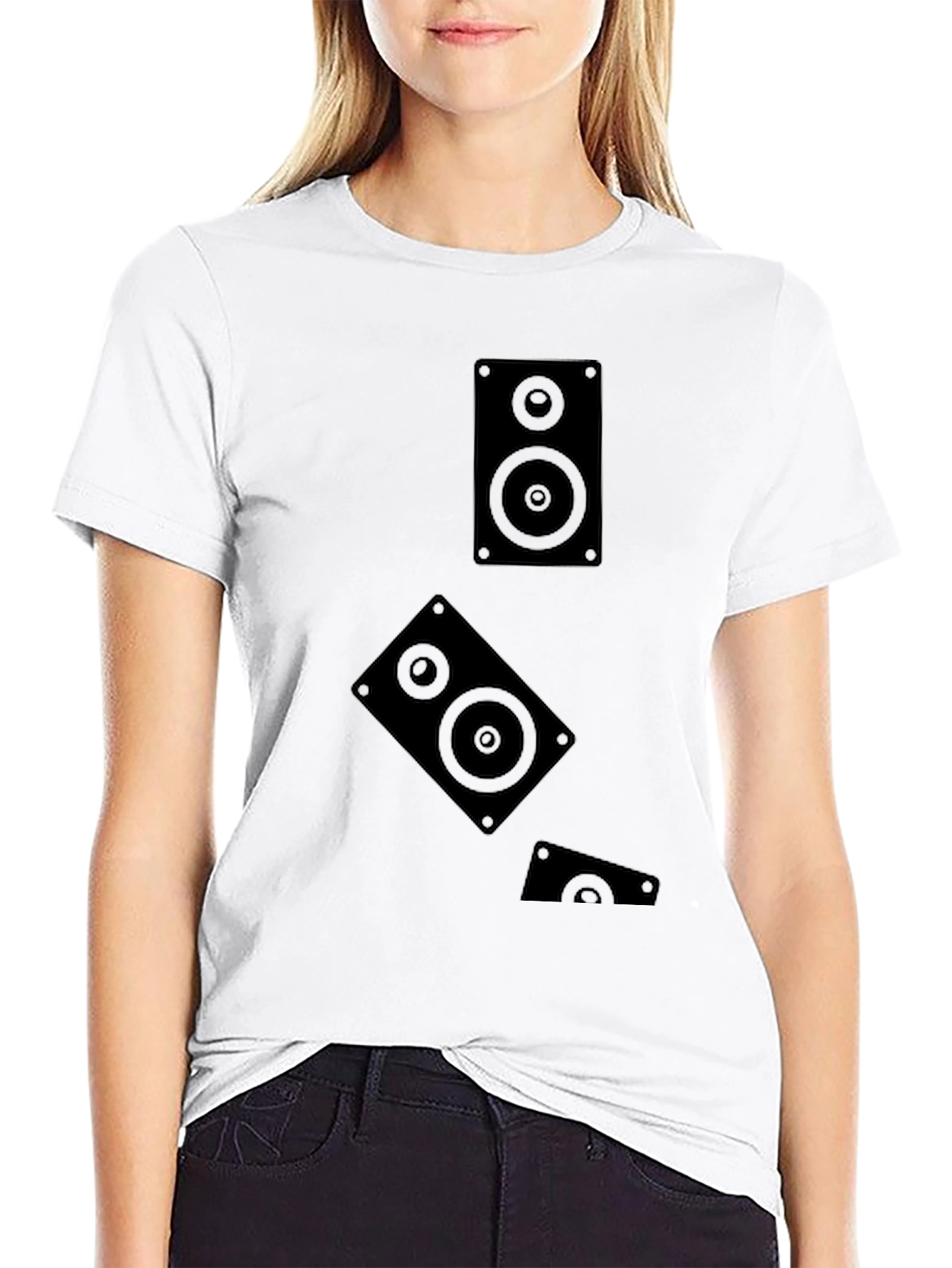 Speaker Graphic Black T-Shirt