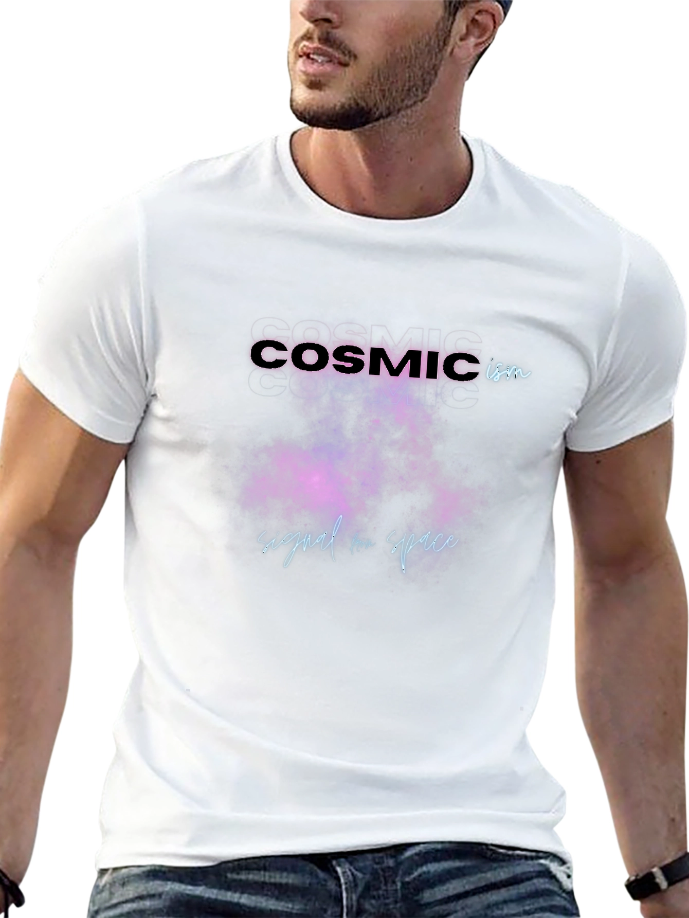 Cosmicism Signal Space T-Shirt - Galaxy Design