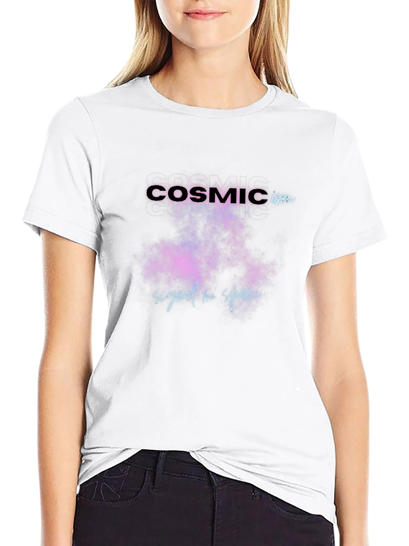 Cosmicism Signal Space T-Shirt - Galaxy Design