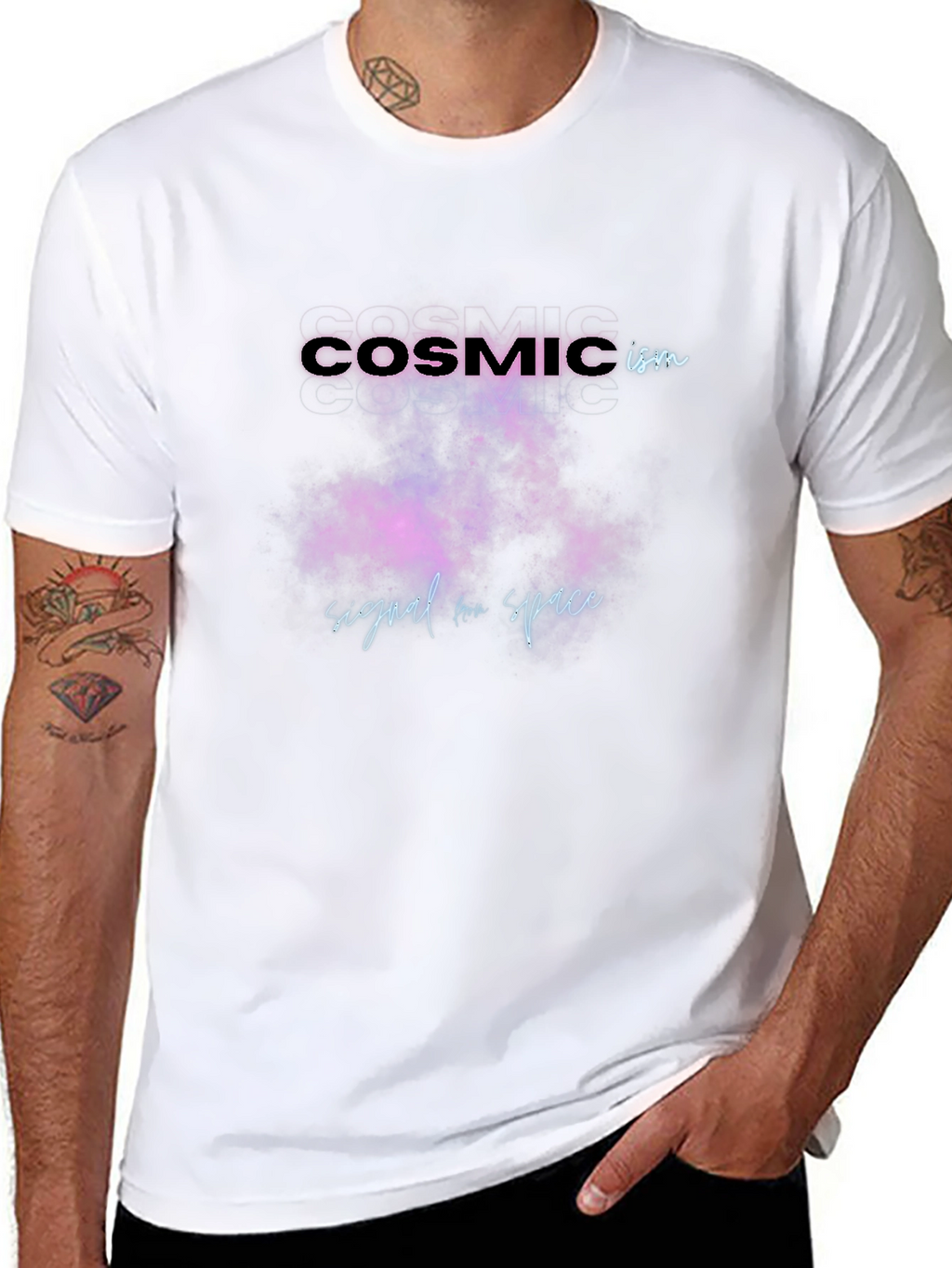 Cosmicism Signal Space T-Shirt - Galaxy Design
