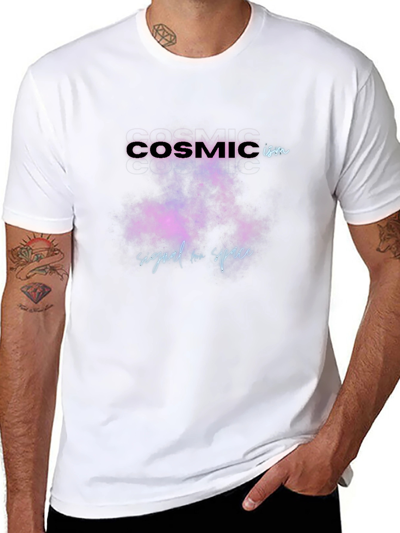 Cosmicism Signal Space T-Shirt - Galaxy Design