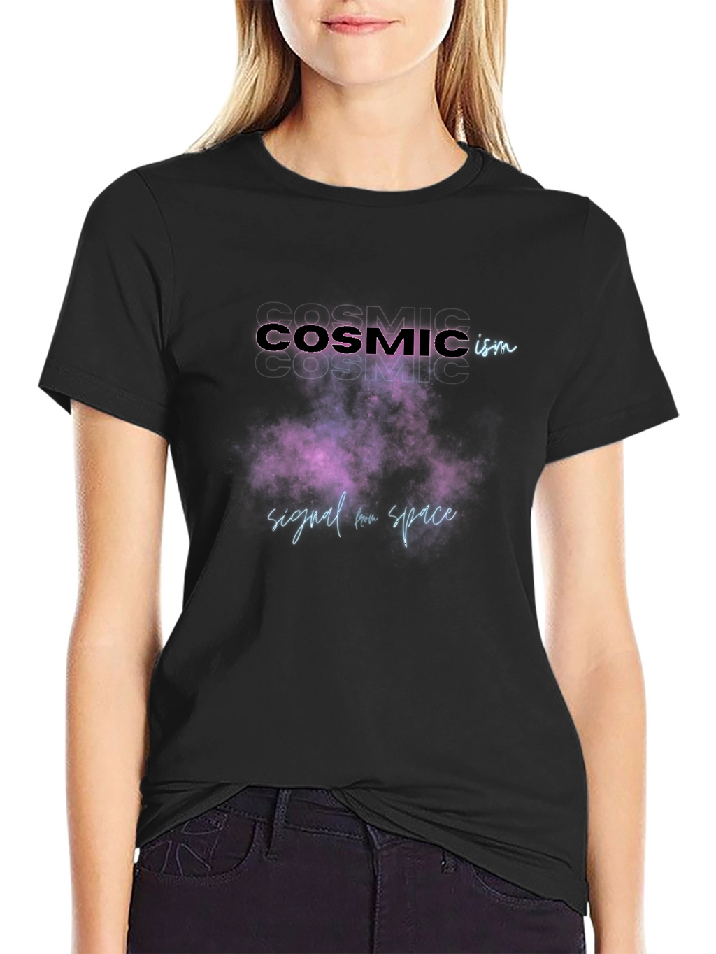 Cosmicism Signal Space T-Shirt - Galaxy Design