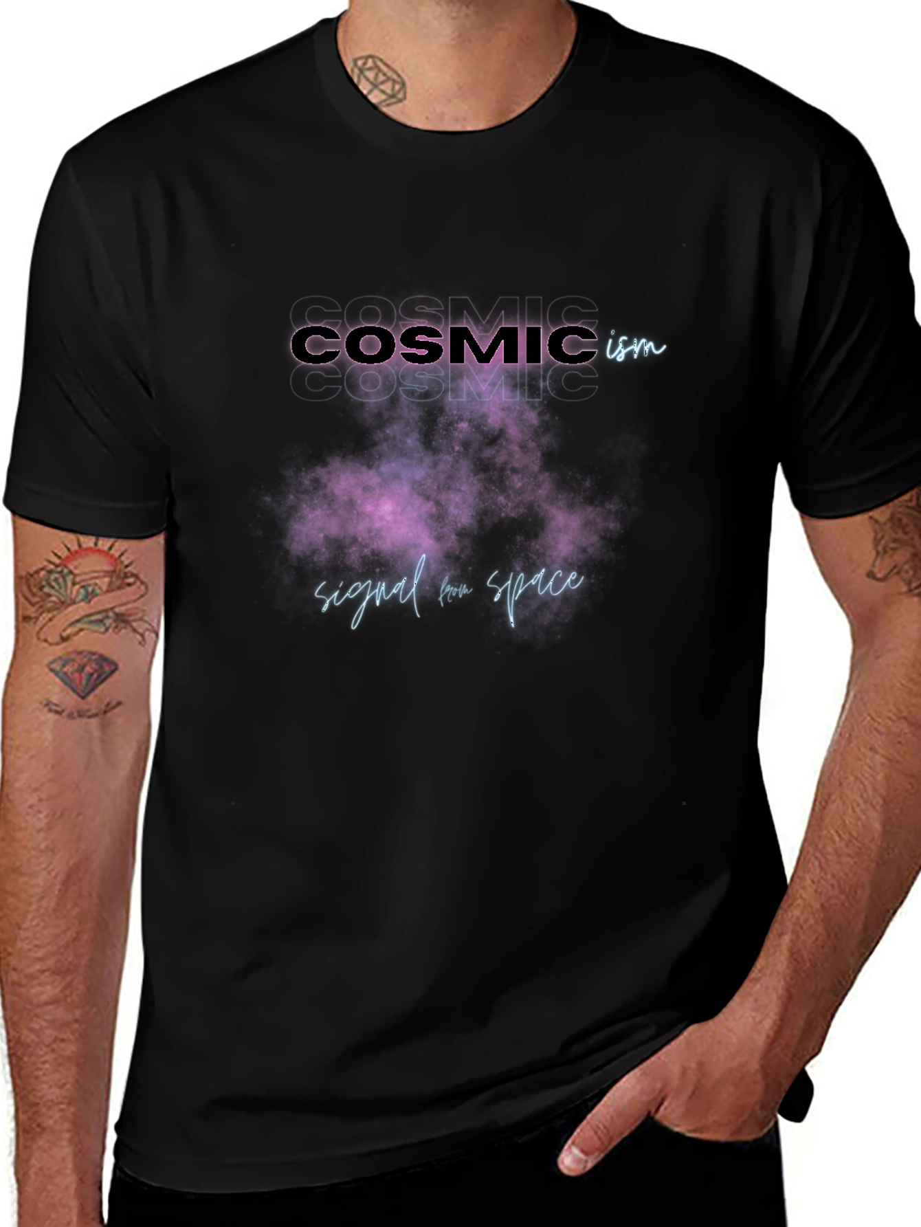 Cosmicism Signal Space T-Shirt - Galaxy Design