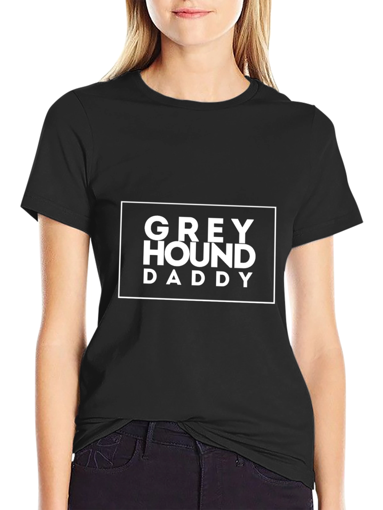 Greyhound Daddy Black T-Shirt