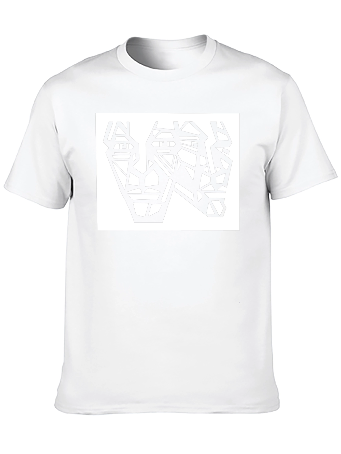 Abstract Faces Black T-Shirt