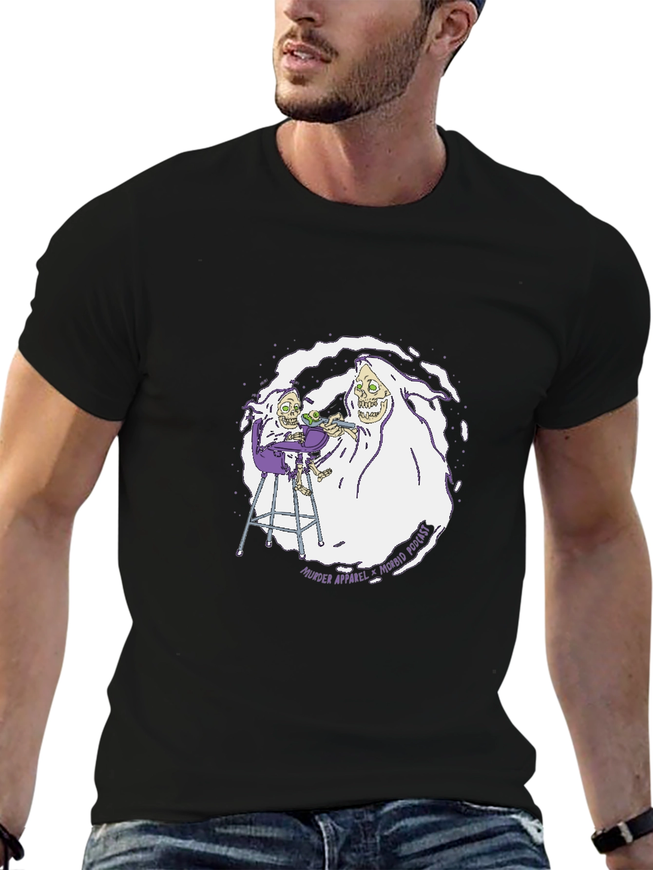 Morbidly Poetic Black Graphic T-Shirt
