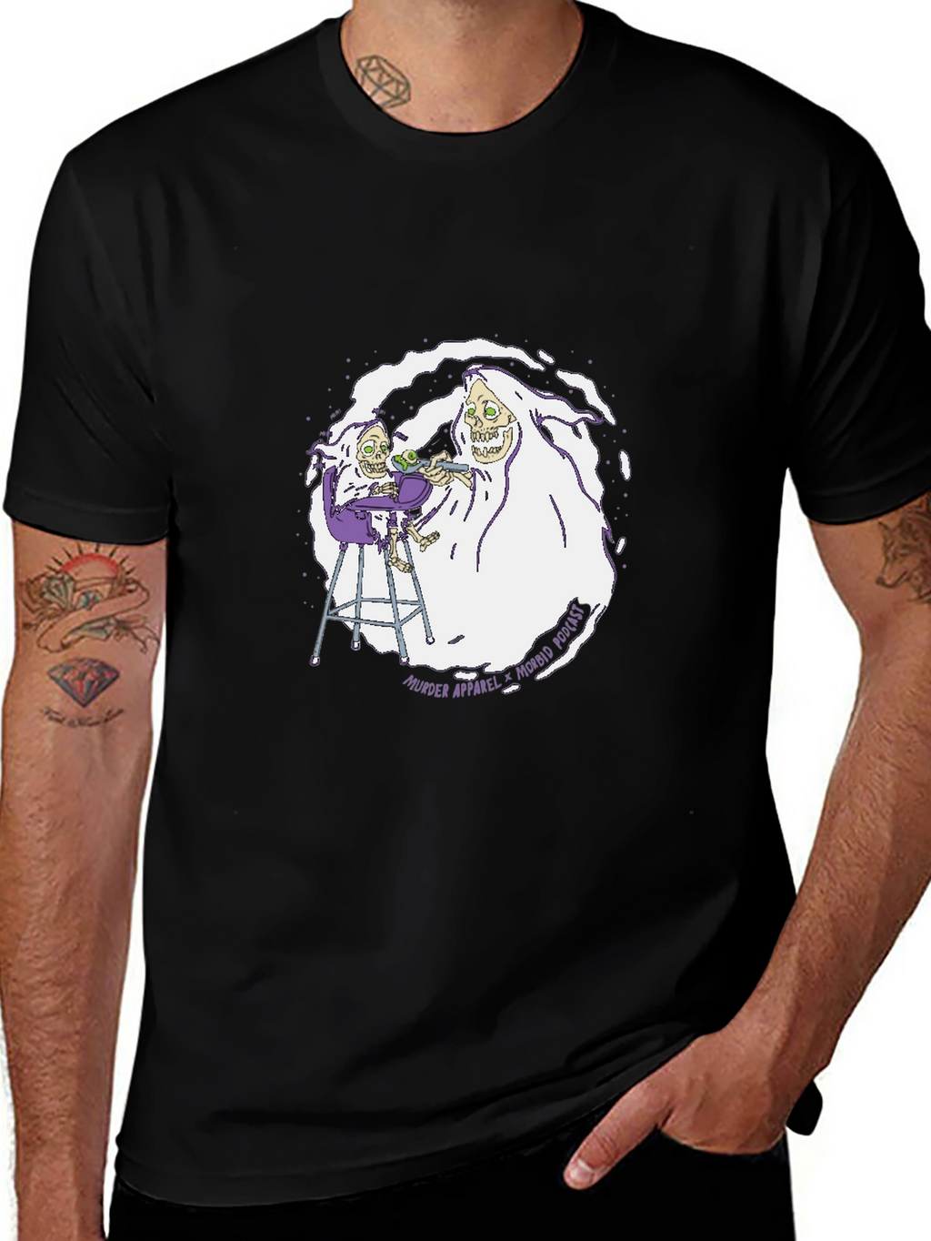 Morbidly Poetic Black Graphic T-Shirt