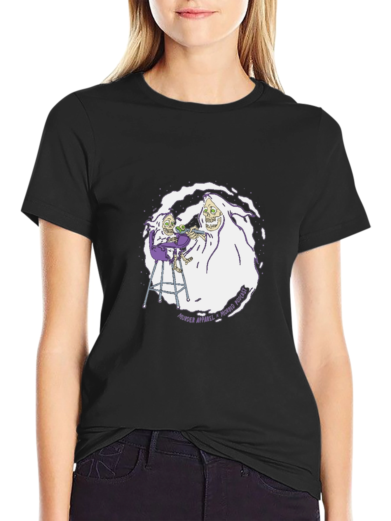 Morbidly Poetic Black Graphic T-Shirt