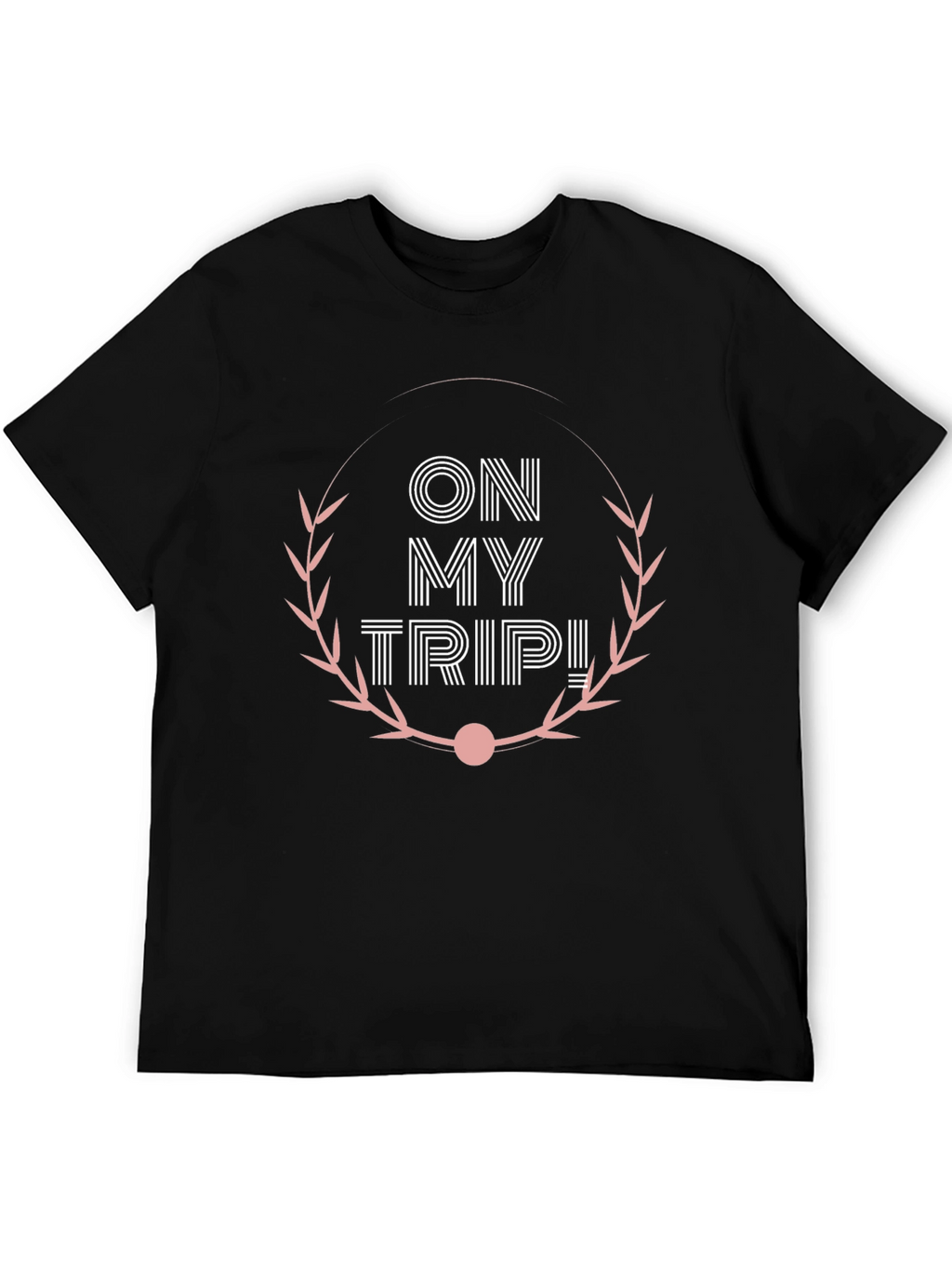 On My Trip! Graphic Tee - Black Cotton T-Shirt