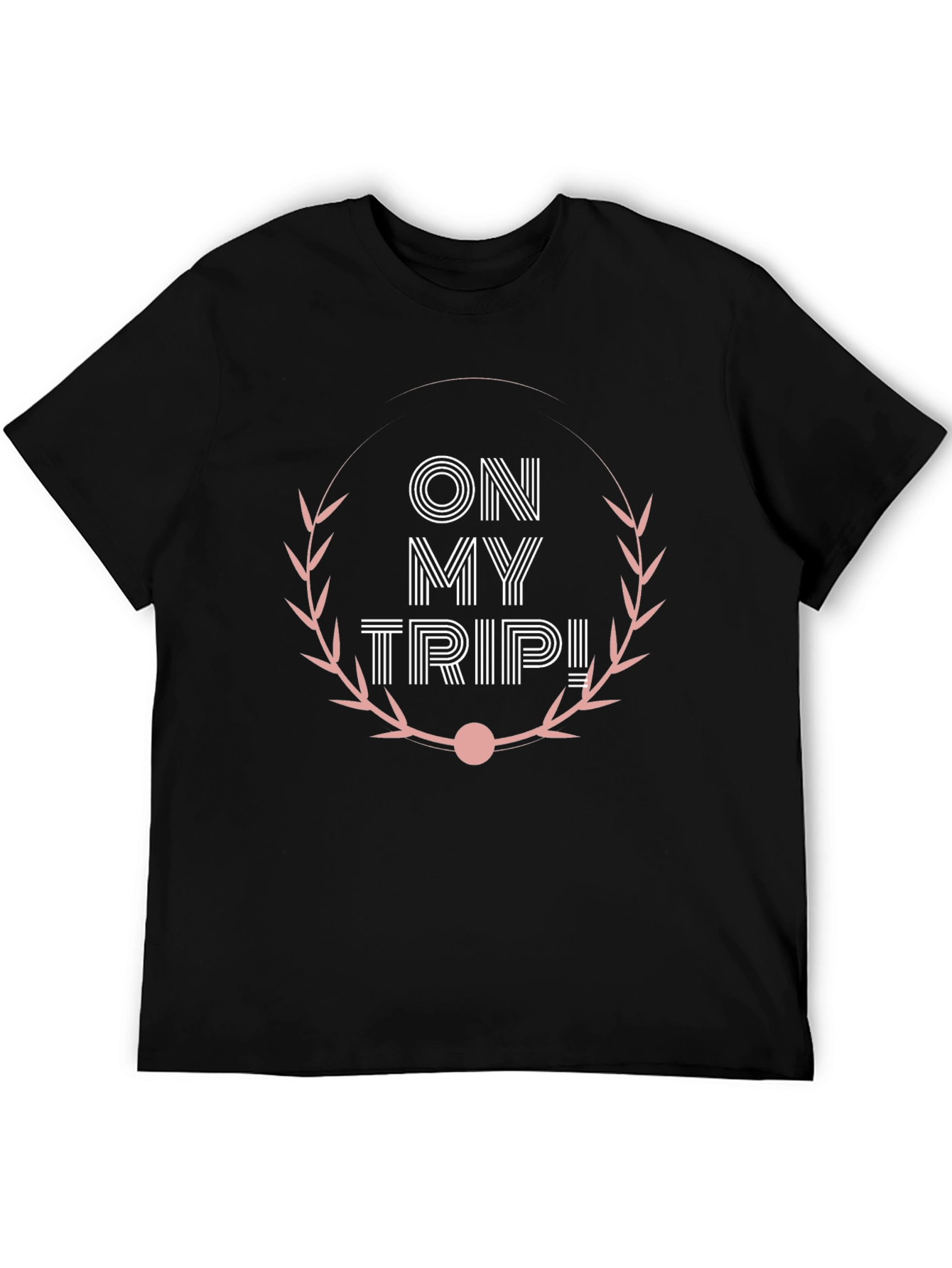 On My Trip! Graphic Tee - Black Cotton T-Shirt