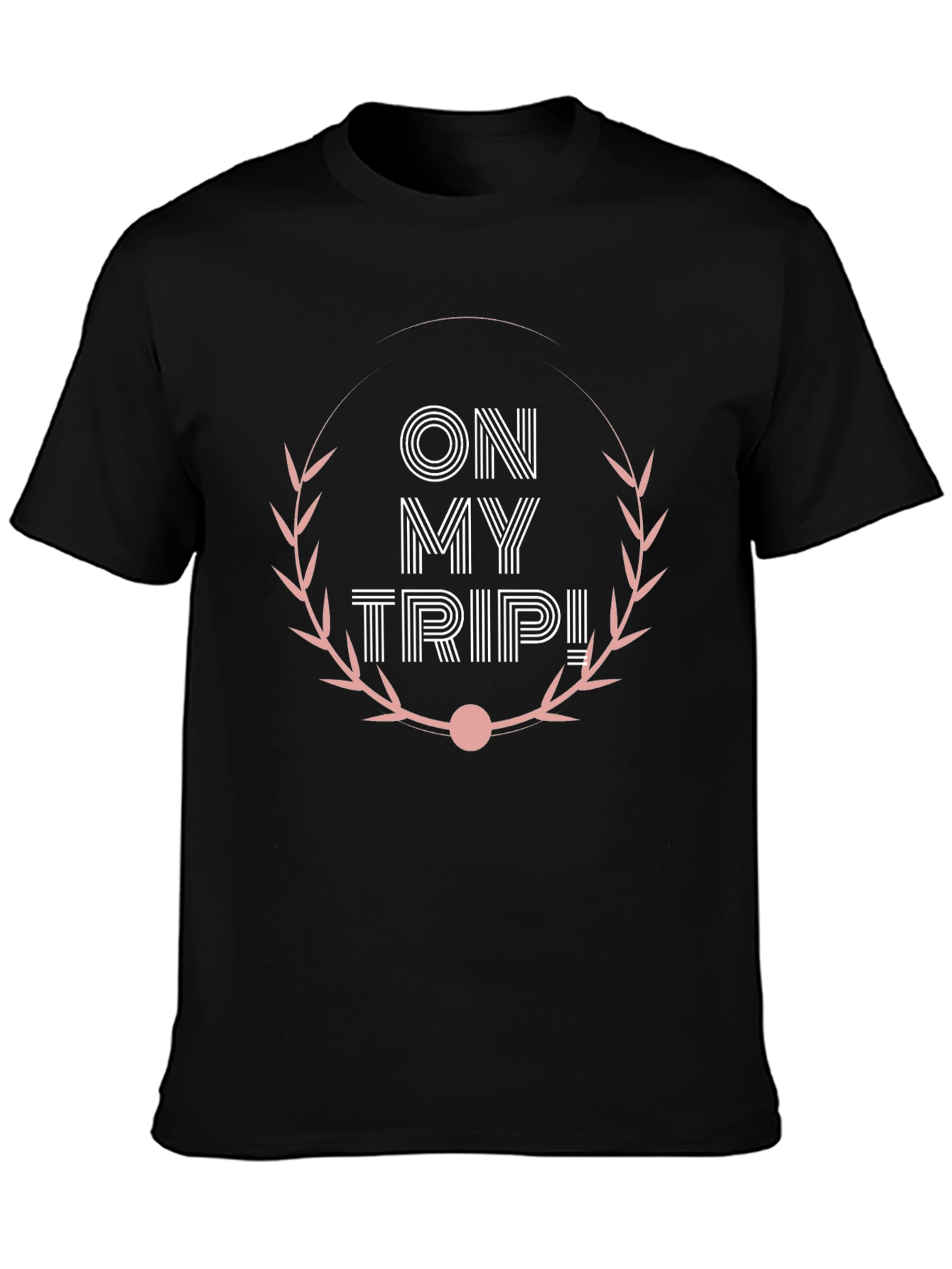 On My Trip! Graphic Tee - Black Cotton T-Shirt