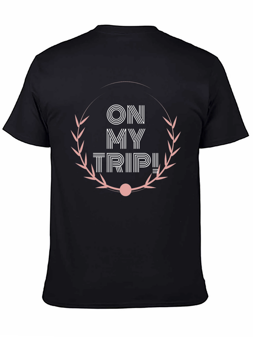 On My Trip! Graphic Tee - Black Cotton T-Shirt