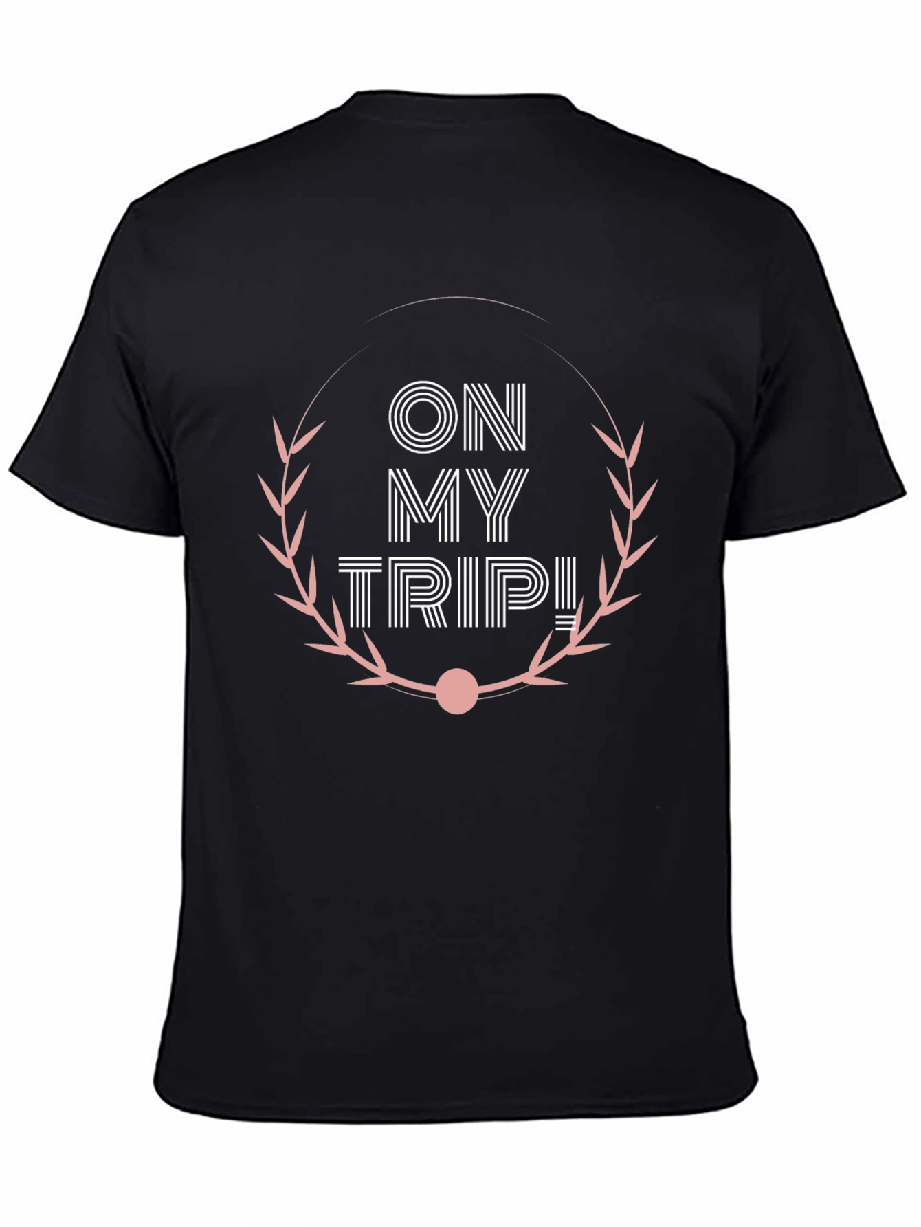 On My Trip! Graphic Tee - Black Cotton T-Shirt