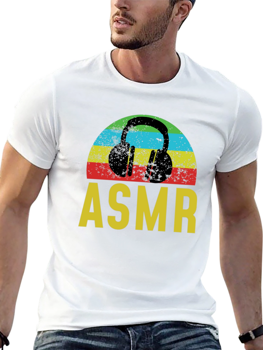 ASMR Headphone Graphic T-Shirt - Relaxing Vibes!