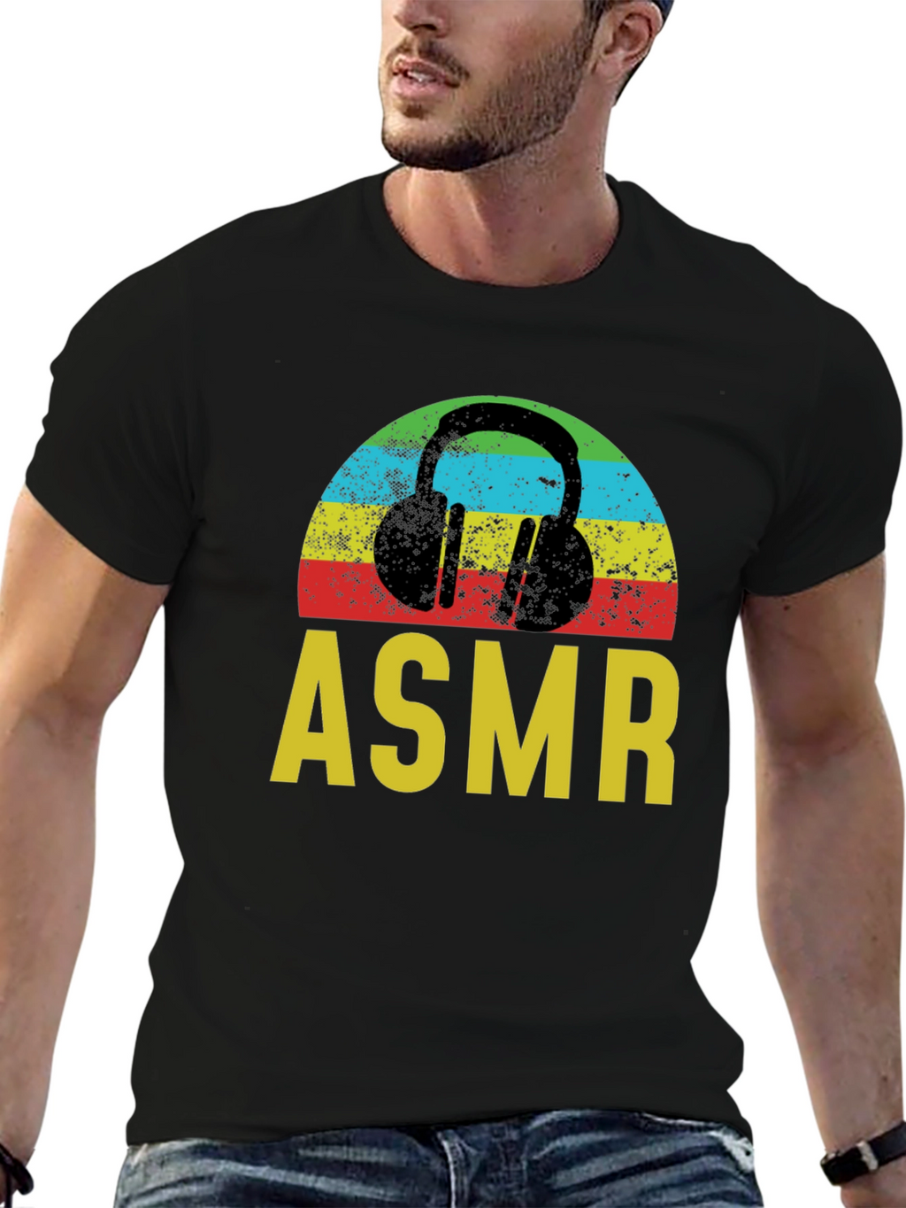 ASMR Headphone Graphic T-Shirt - Relaxing Vibes!