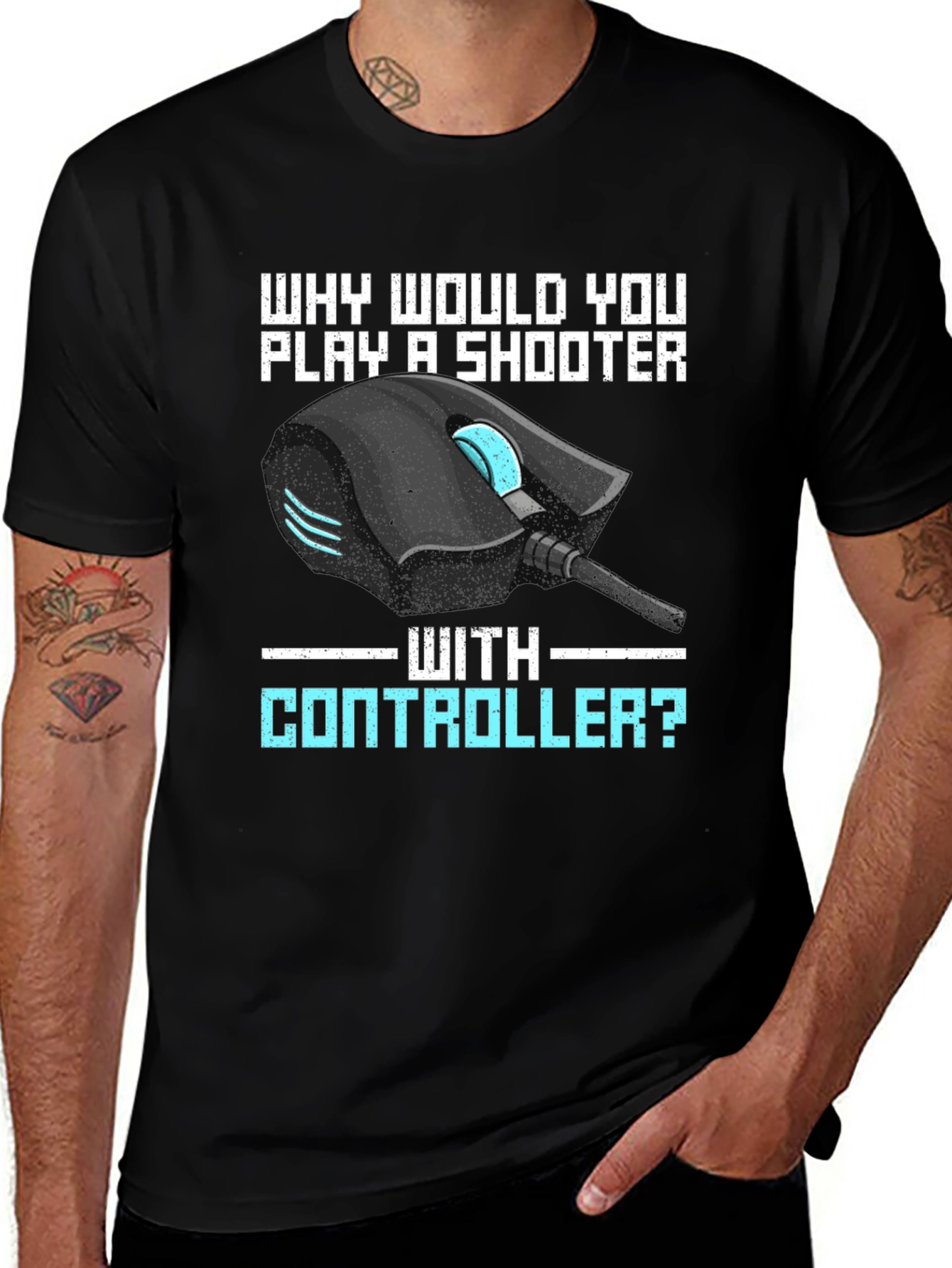 Gamer T-Shirt: PC Mouse Shooter Design