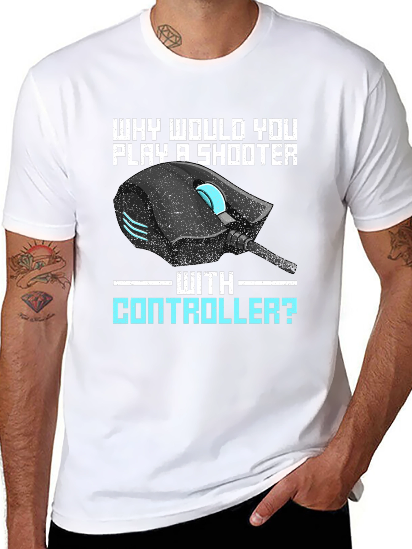 Gamer T-Shirt: PC Mouse Shooter Design