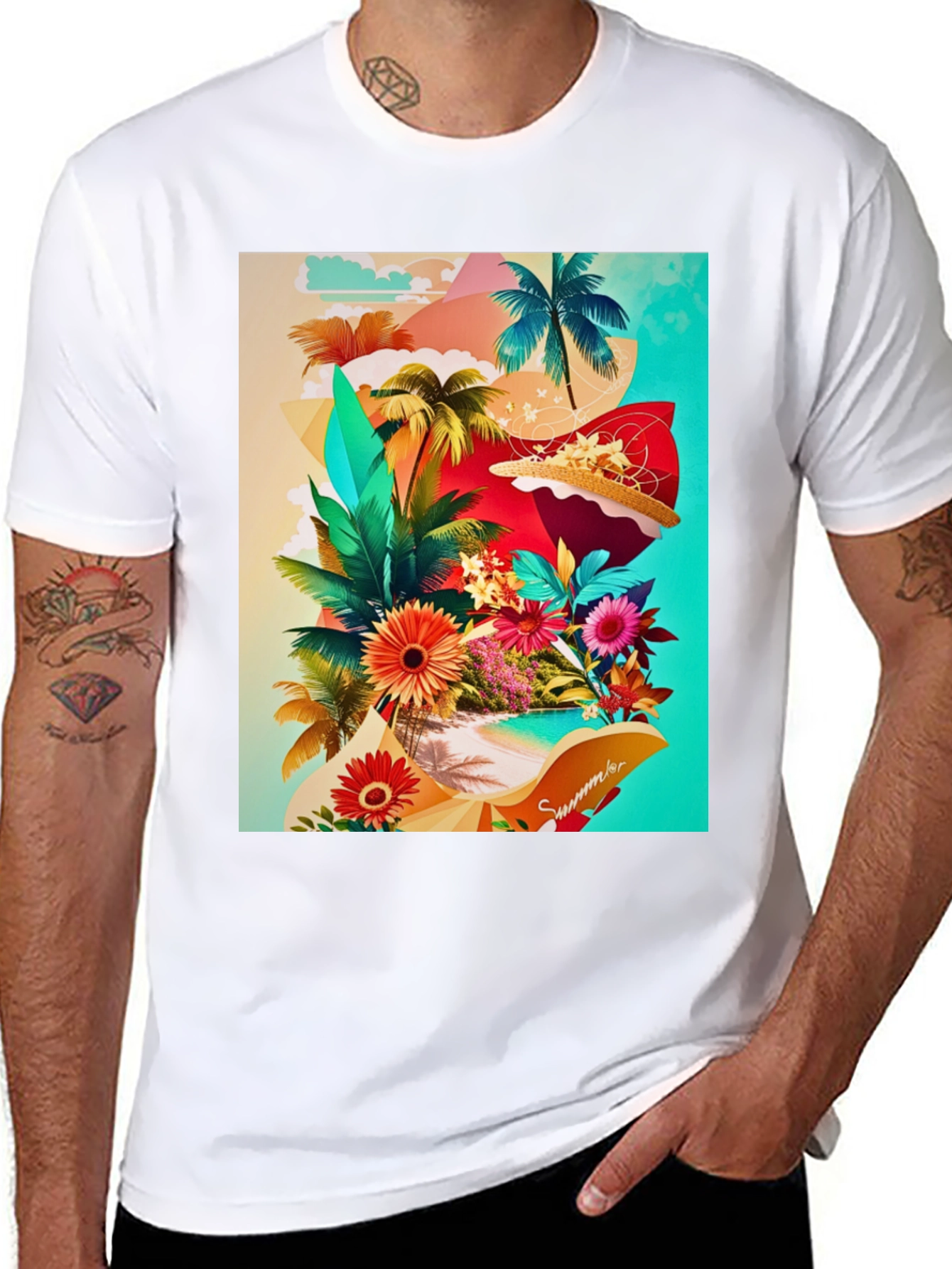 Tropical Summer Graphic T-Shirt