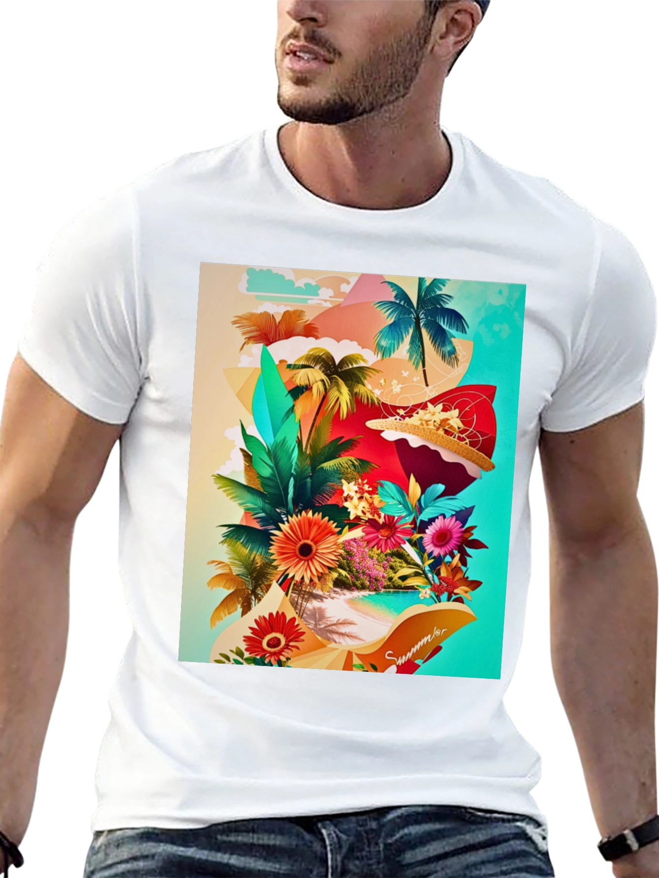 Tropical Summer Graphic T-Shirt