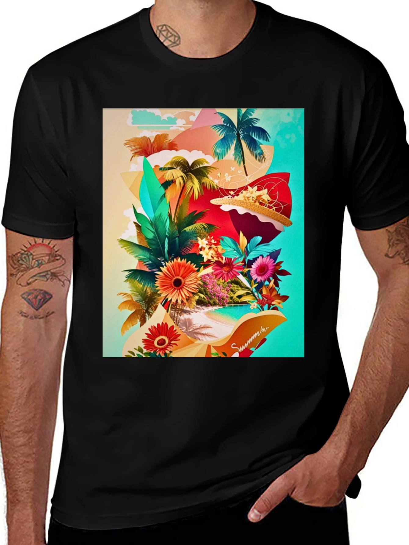 Tropical Summer Graphic T-Shirt